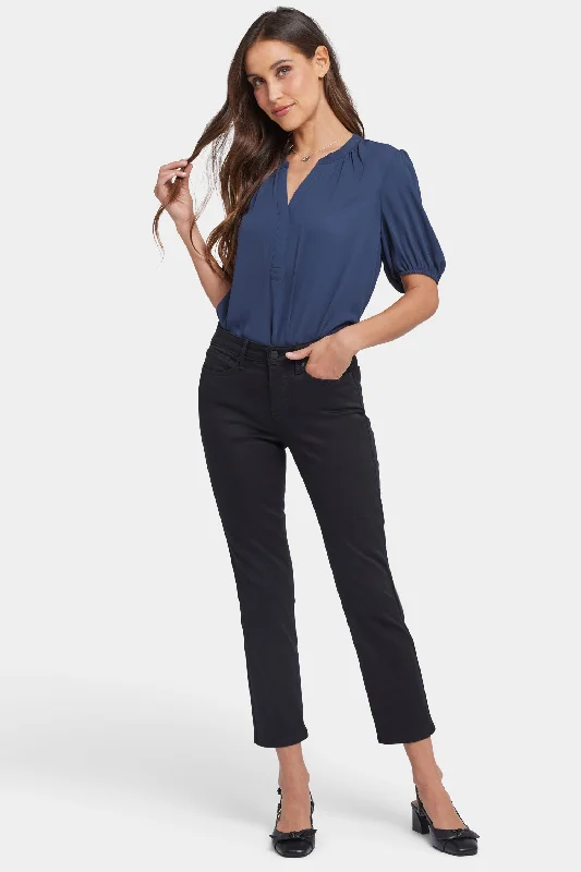 Sheri Slim Ankle Jeans - Black Feminine Women's Soft 