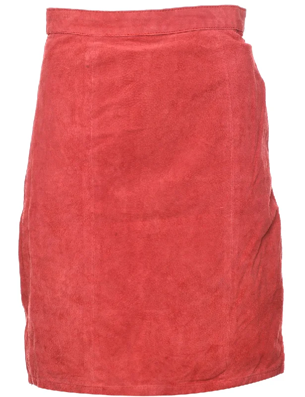 A-Line Suede Skirt - S French