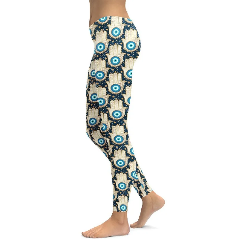 Eye Talisman Leggings Monochromatic All - in - one