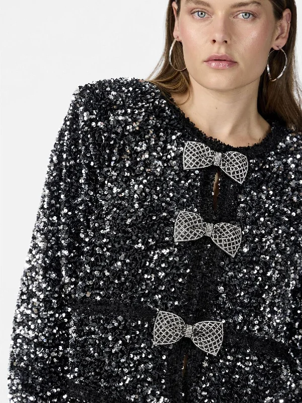 Bow Sequin Jacket (Black) Australian Beach Australian Beach
