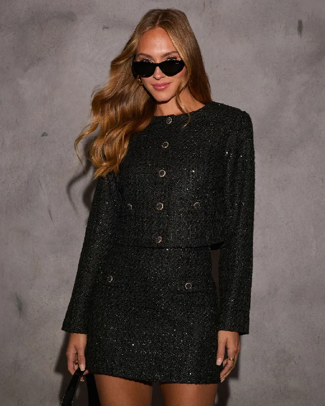 Champagne Moments Metallic Tweed Jacket Contemporary 
