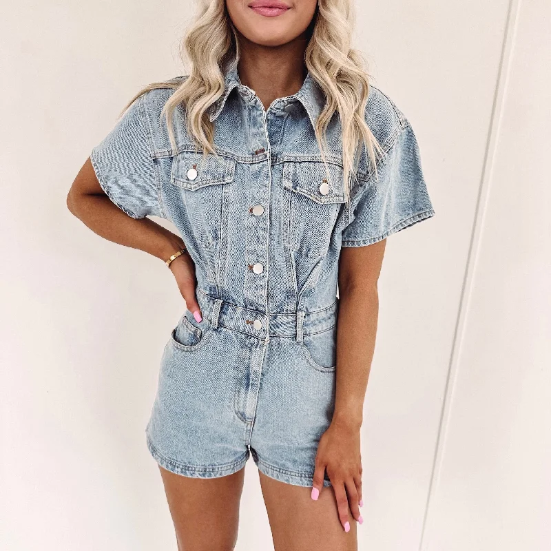 Kendall Denim Romper Classic Women's Tweed