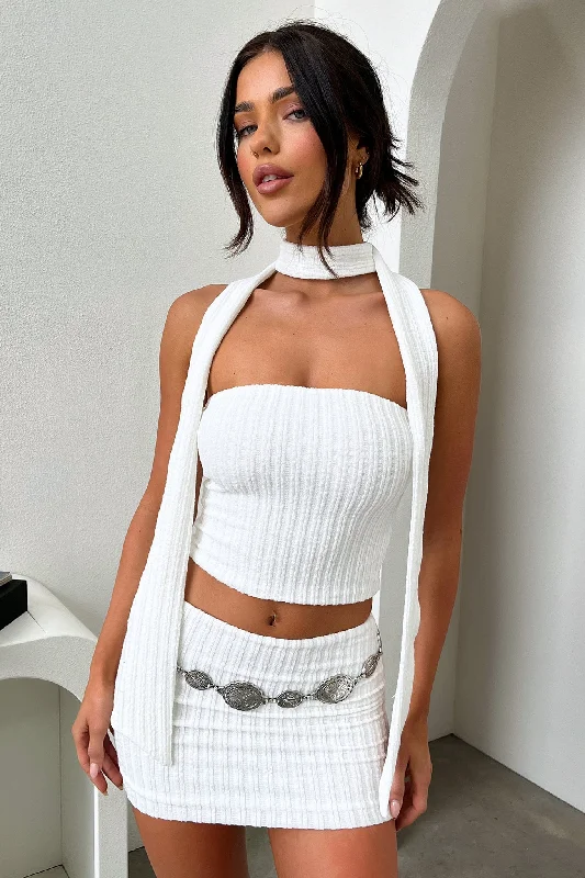 Mariana Crop - White Elegant Women's Formal  Elegant Women's Formal 