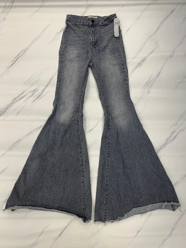 Jeans Flared By Free People In Black, Size: 0 Tough Women's Military - inspired Tough Women's Military - inspired