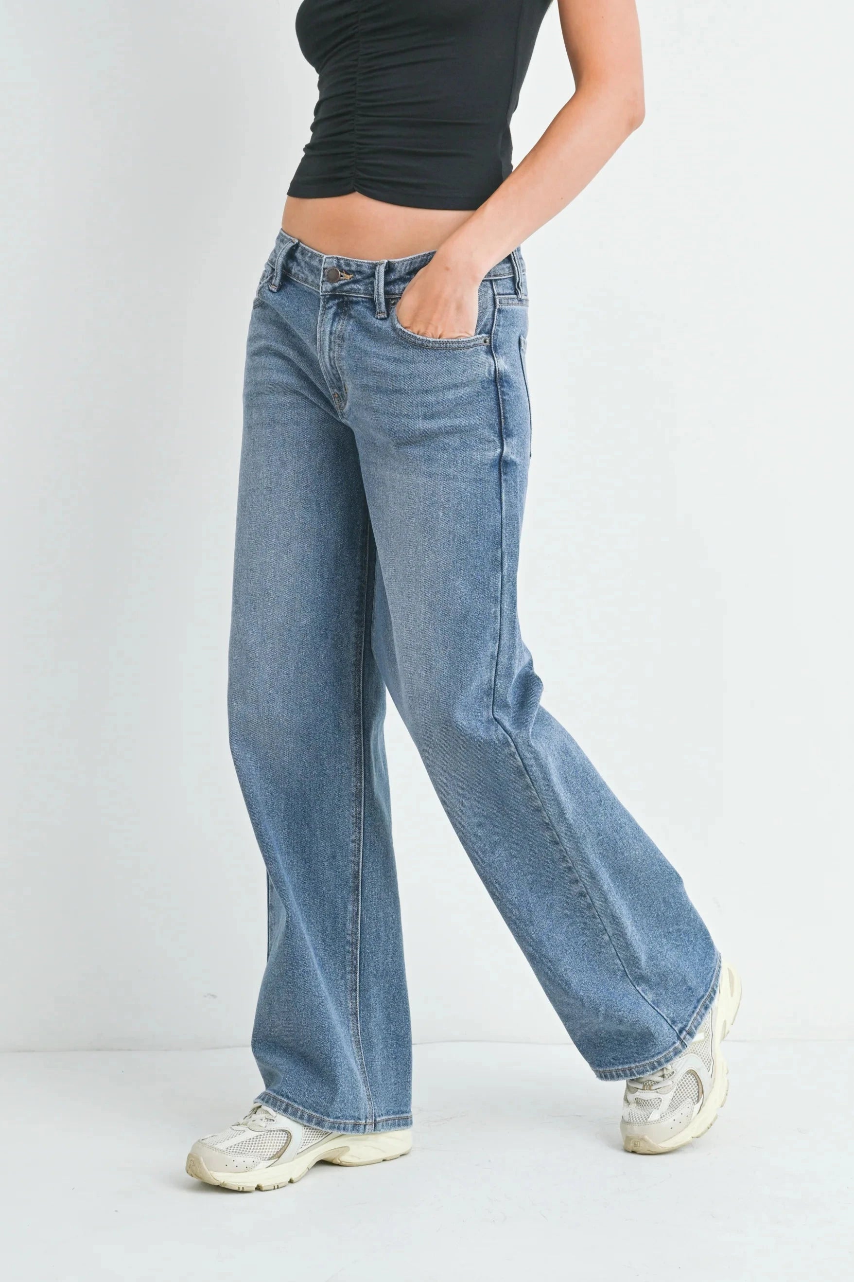 Just Black Denim Low Rise Baggy Jeans Luxurious Women's High -  end