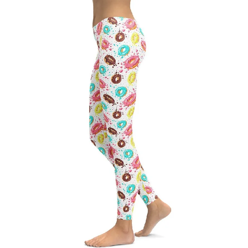 Doughnut Pattern Leggings Confident Women's High - fashion