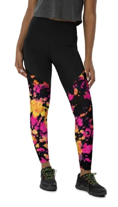 Tie Dye Multicolor Compression Leggings Athletic Women's High - 