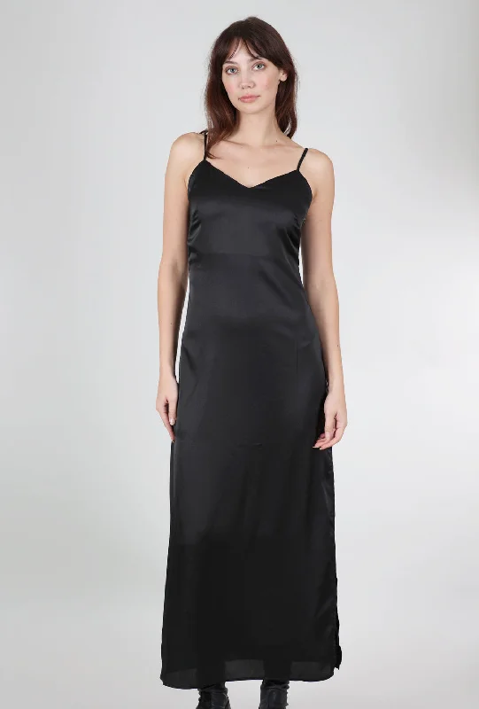 Valarie Slip Dress, Black Trendy Women's 