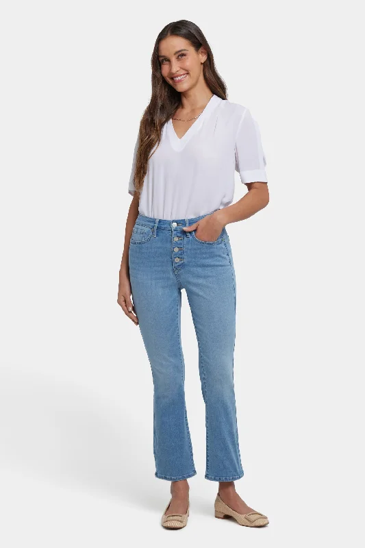 Billie Mini Bootcut Ankle Jeans - Salamanca Sun Geometric