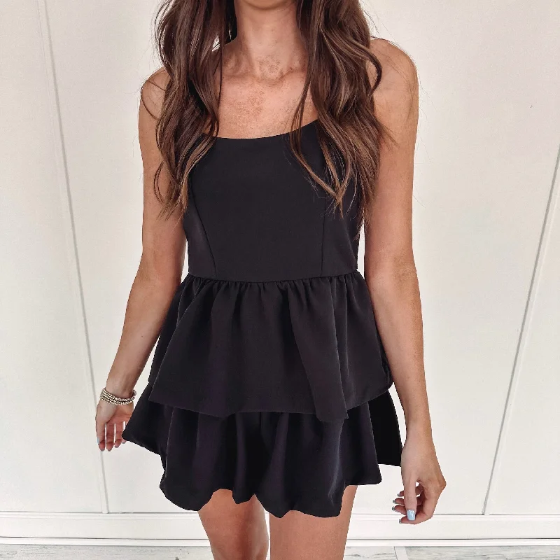 Georgia Romper - Black Relaxed Women's  Relaxed Women's 