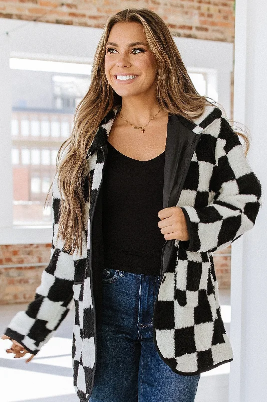Gina Checkered Fleece Jacket Artistic Women's Avant - 