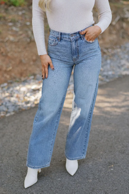 Beckham Dad Jeans-Medium Wash Scandinavian