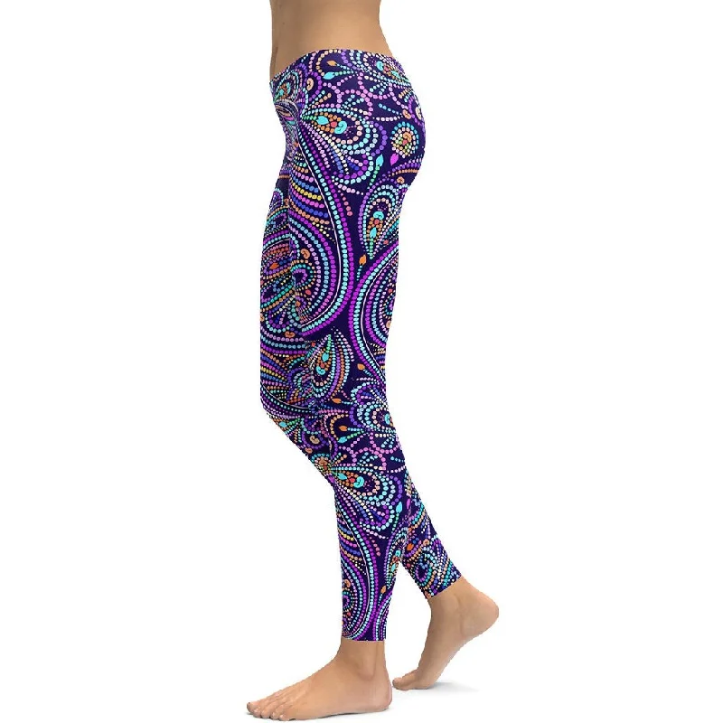 Lovely Mosaic Leggings Trendy Women's Oversized