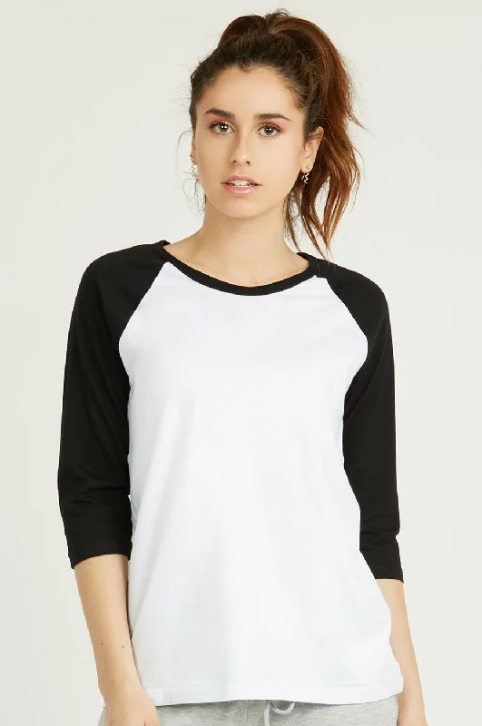 SOFRA LADIES BASEBALL TEE (LBT001) Practical Women's Multi - 