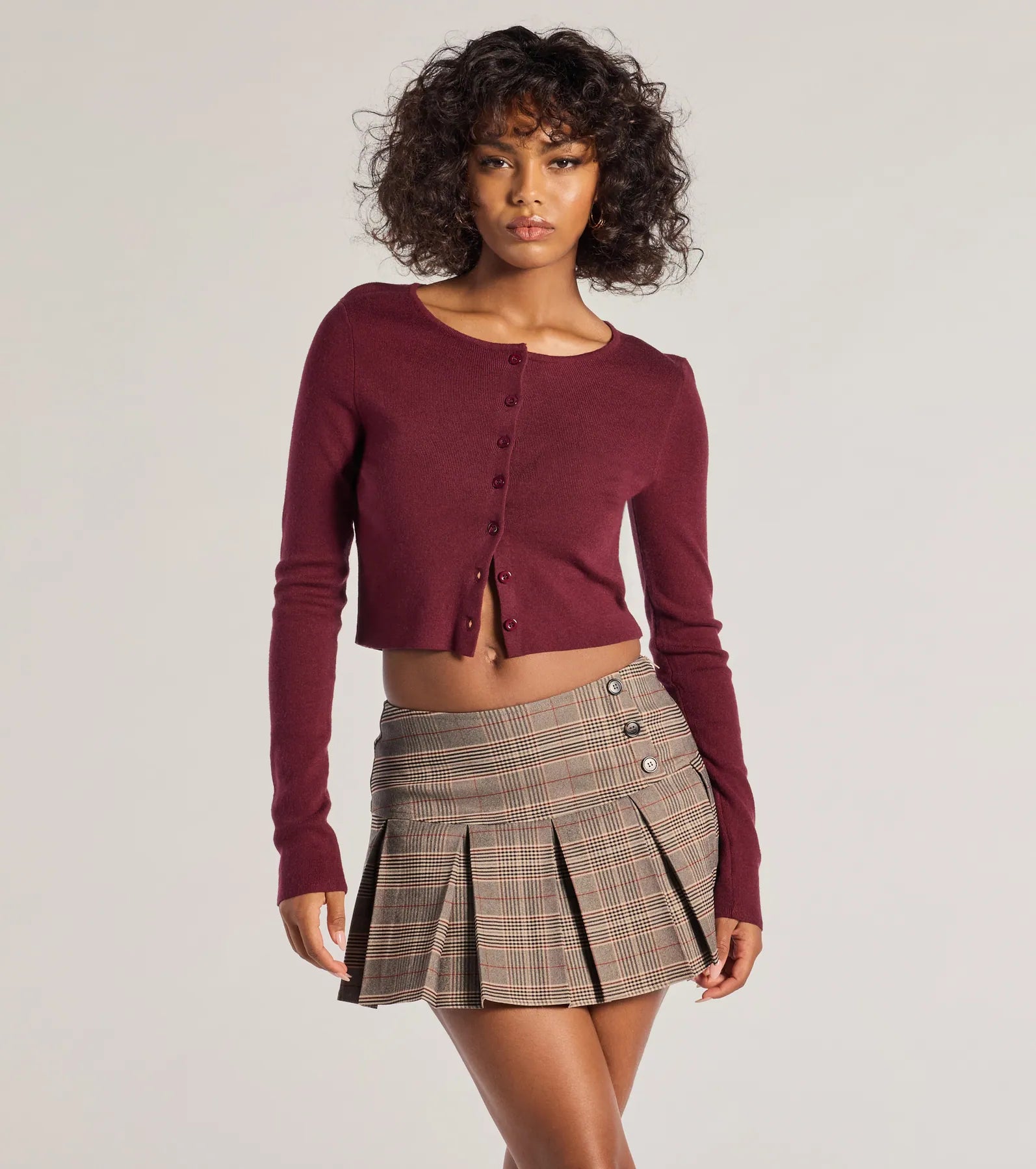 Cozy Charm Cropped Knit Cardigan Feminine Women's Soft 