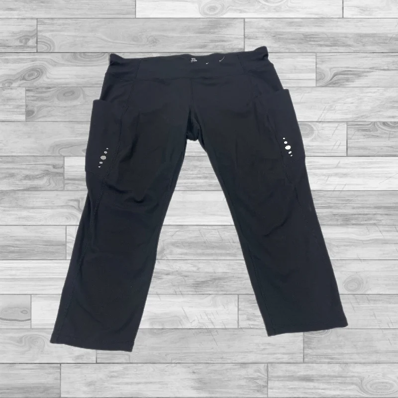 Athletic Leggings By Xersion In Black, Size: Xxl Feminine Women's Style 
