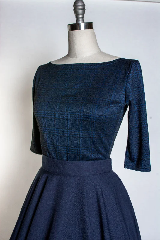 Josie Top- Black & Blue Plaid Hip Women's Urban Hip Women's Urban