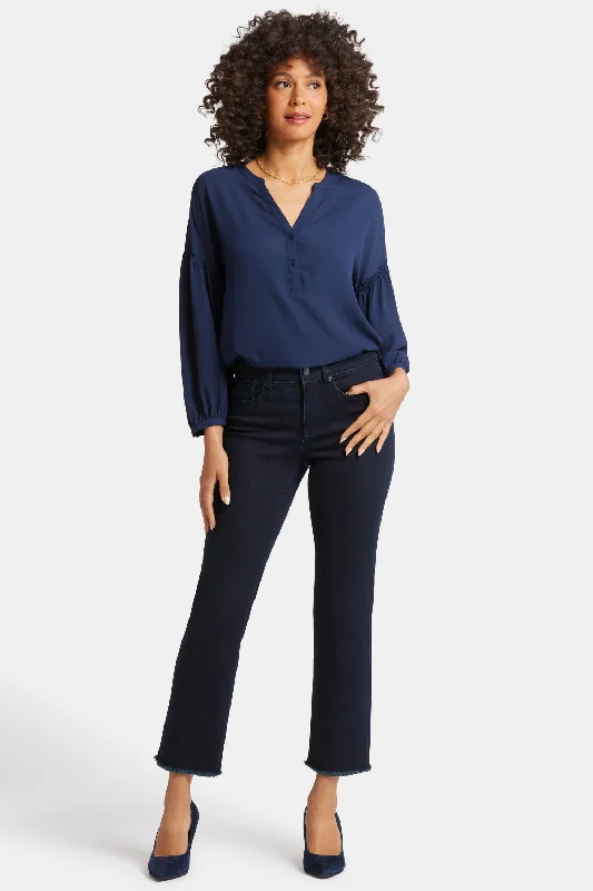 Marilyn Straight Ankle Jeans - Midnight Falls Bold Women's Animal Print