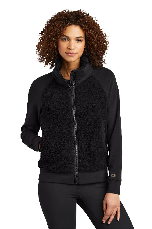 Ogio Womens Luuma Sherpa Fleece Full Zip Jacket - Blacktop Traditional Women's 