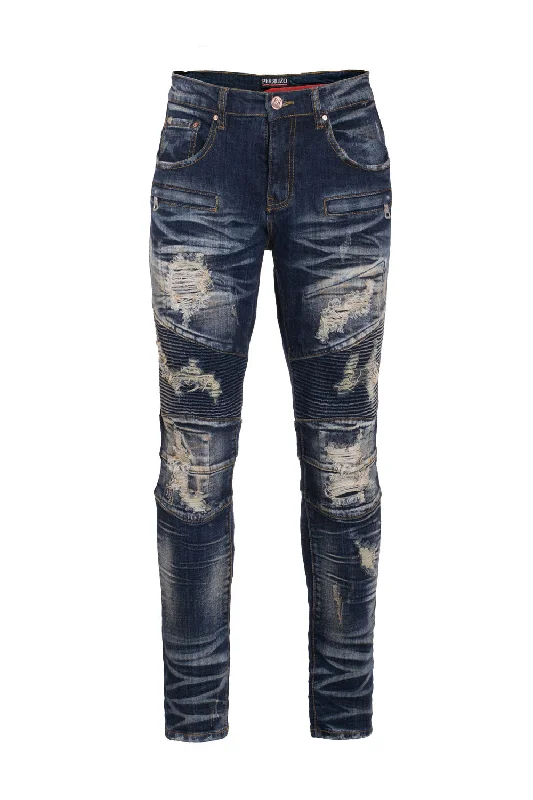 Moto Jeans, Stressed in LA Blue Cool Women's Distressed Cool Women's Distressed