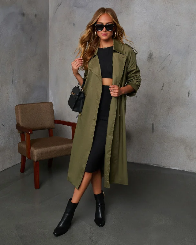 Fonda Belted Trench Coat Youthful Women's Pop