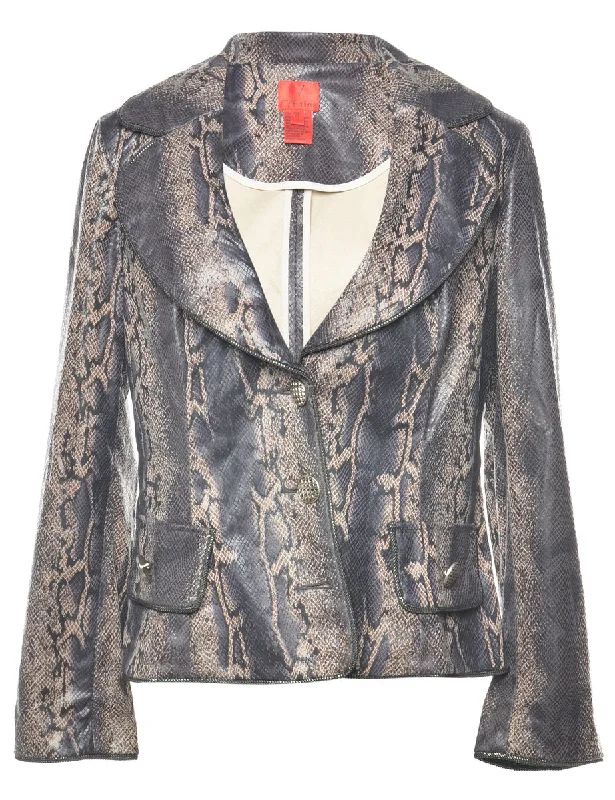 Cristina's Animal Print Blazer - L Vacation