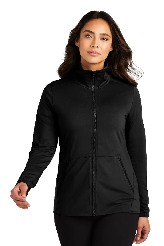 Port Authority Womens Accord Stretch Moisture Wicking Fleece Full Zip Jacket - Black Contemporary Port Authority Womens Accord Stretch Moisture Wicking Fleece Full Zip Jacket - Black Contemporary