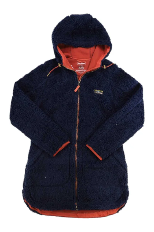L.L.Bean Womens Mountain Pile Fleece Coat Laid - back Women's Vibe