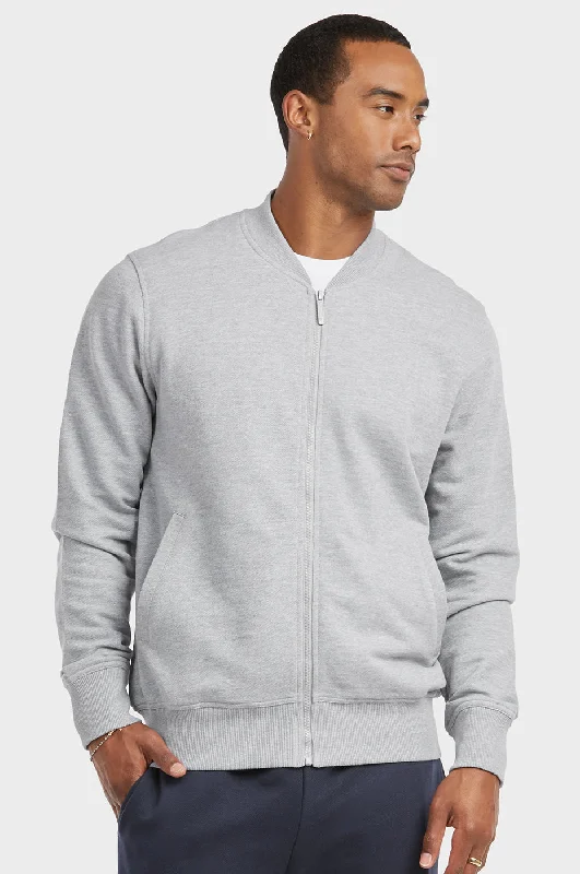 KNOCKER MEN'S TERRY BOMBER JACKET (FJ2150_H.GRY) Gym Gym