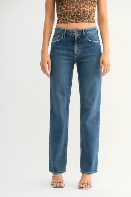 Just Black Denim Super Soft 90s Longer Straight Jeans Cashmere