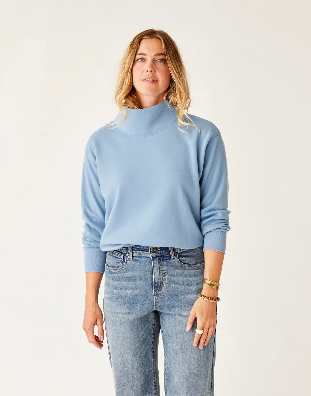 Lennox Fleece Top: Storm Cashmere