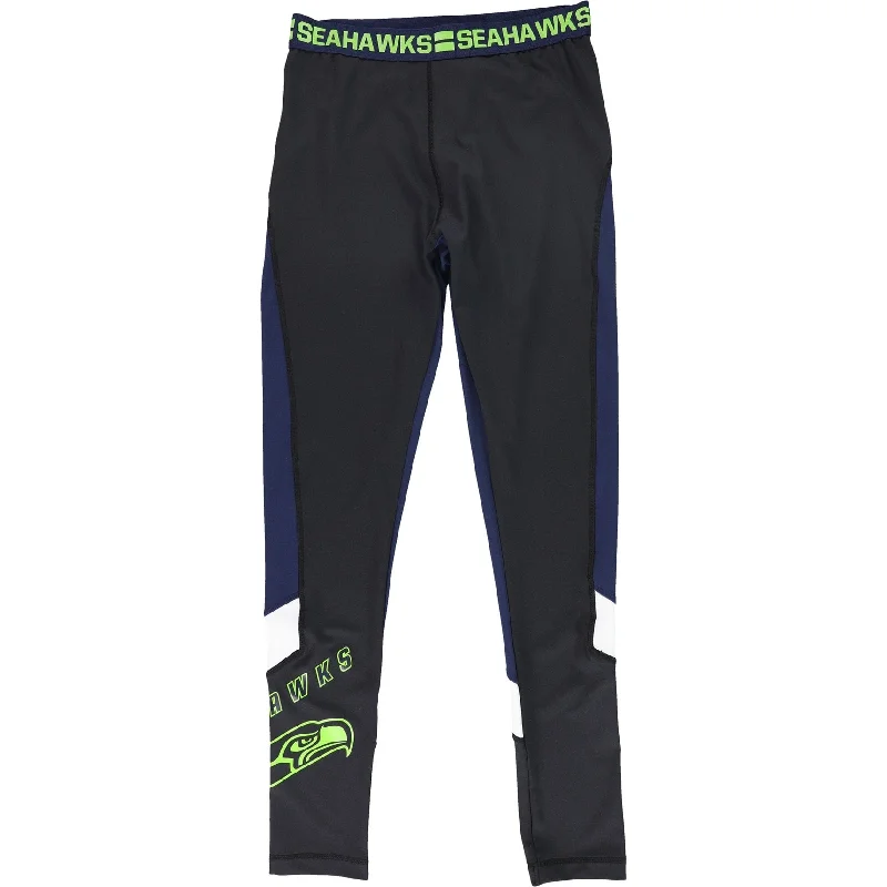 NFL Womens Seattle Seahawks Compression Athletic Pants, Multicoloured, Medium Feminine Women's Soft 
