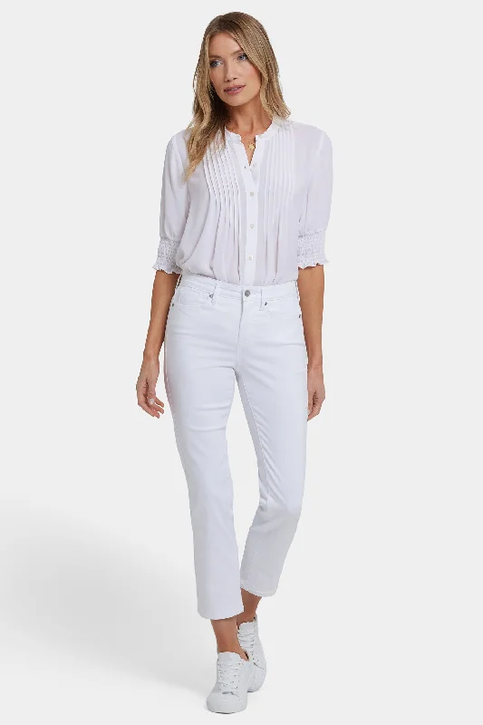 Sheri Slim Ankle Jeans - Optic White Adventure