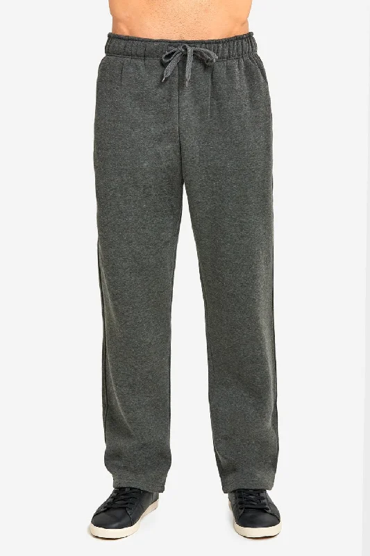KNOCKER MEN'S HEAVY WEIGHT FLEECE SWEATPANTS (SP1000_CH/GR) Elegant Women's 