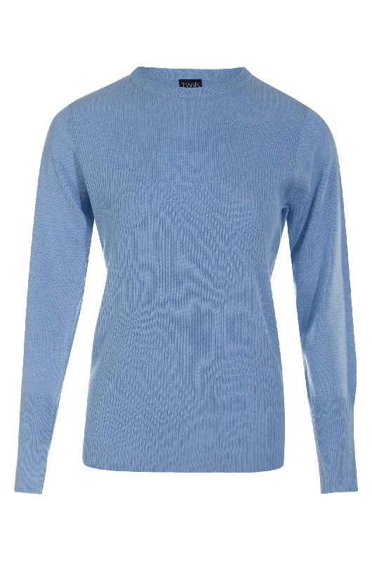 Touch of Wool Jersey | Ice Blue Marle | 6348ZZ Dapper Women's Bow - adorned Dapper Women's Bow - adorned