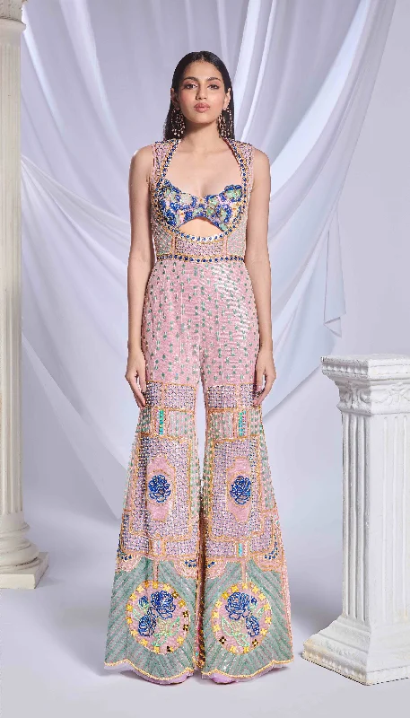 Story of Sequence jumpsuit Laid - back Women's Style