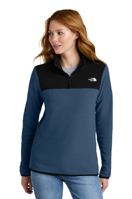The North Face Womens Glacier Fleece 1/4 Zip Jacket - Shady Blue/Black - New Bold Women's Animal Print The North Face Womens Glacier Fleece 1/4 Zip Jacket - Shady Blue/Black - New Bold Women's Animal Print