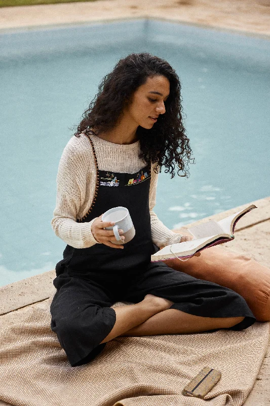 Fanty Jumpsuit Black Relaxed Women's Beachy