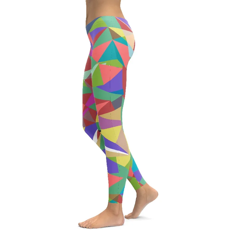 Colored Mosaic Leggings Traditional Women's 