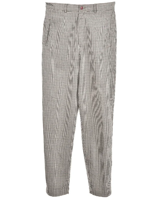 Checked Trousers - W28 L30 British Gentlewoman Style