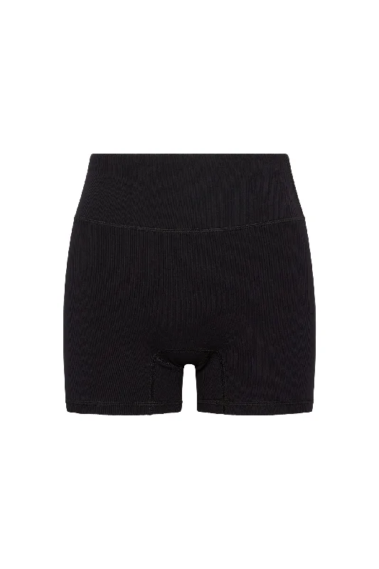 Elysian Short 4.5" - Black Lightweight Rib Stylish Women's Tropical Stylish Women's Tropical Elysian Short 4.5" - Black Lightweight Rib Stylish Women's Tropical Stylish Women's Tropical