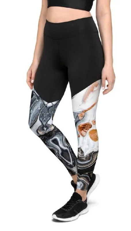 Speck of Gold Compression Leggings Casual Women's Loose - fitting