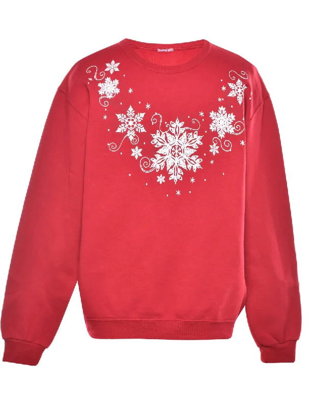 Printed Sweatshirt - M Cool Women's Distressed
