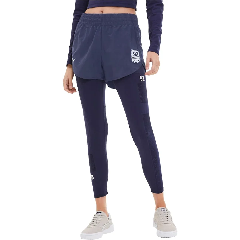 Puma Womens SG Woven Athletic Workout Shorts, Blue, X-Large Athletic Women's 