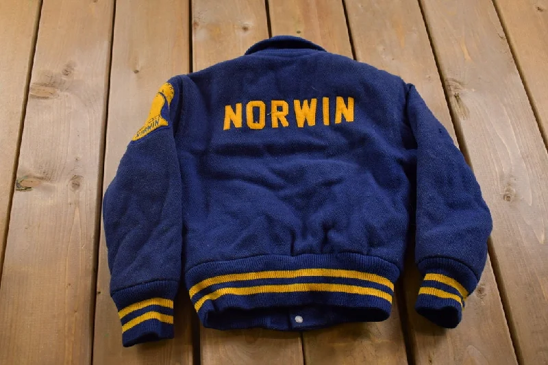 Vintage 1990s Norwin Knights Youth Size Varsity Jacket Dapper Women's Bow - adorned Dapper Women's Bow - adorned