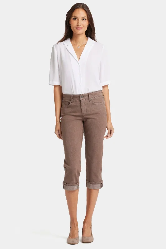 Marilyn Straight Crop Jeans  - Dark Wood Vacation