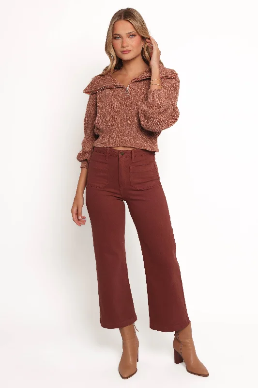Noah High Rise Wide Leg Jean - Bronze Tough Women's Military - inspired