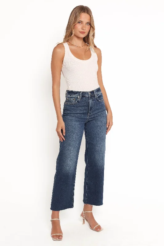 Pleaser Wide Leg Crop Jean - Uptown Feminine Women's Soft 