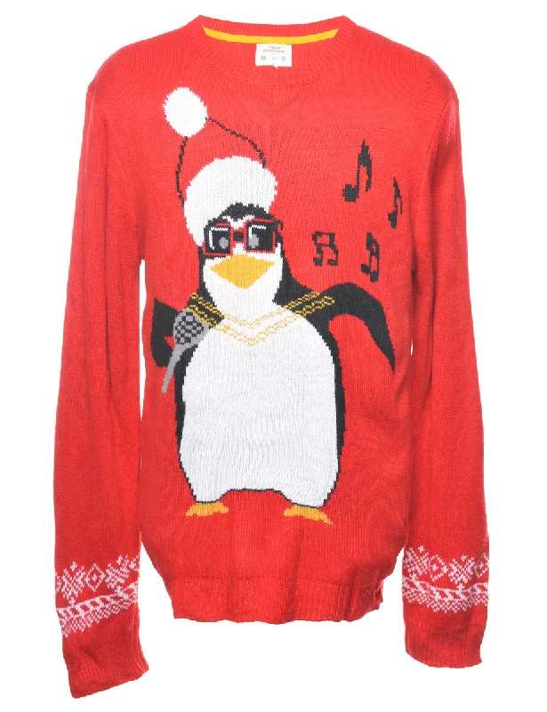 Festive Christmas Jumper - XL Athletic Women's 