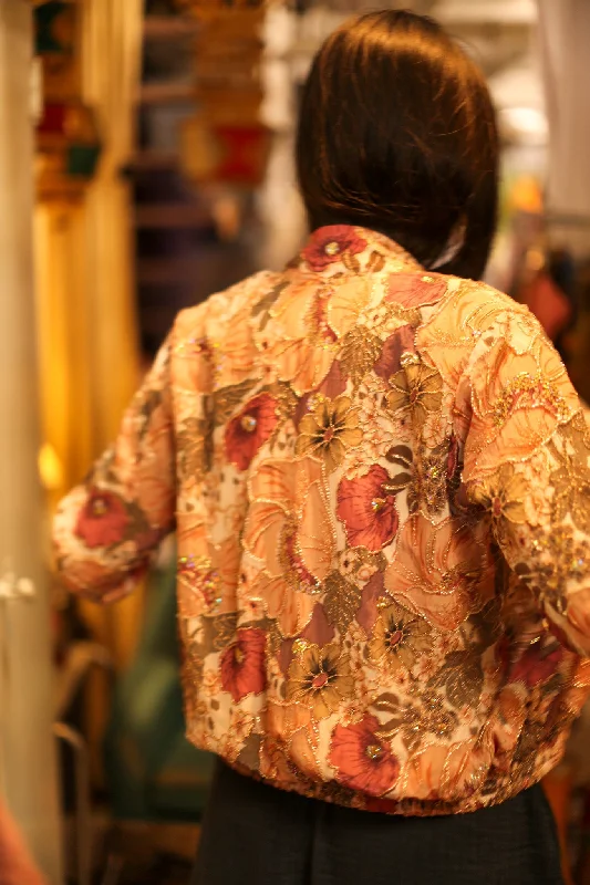 SILK BOMBER JACKET CARMEN Streetwear Style for 